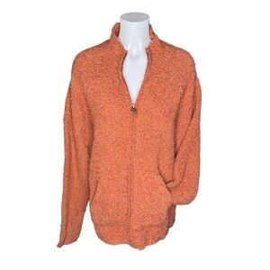 Natural Reflections Full Zip Sherpa Fleece Jacket Dusty Pink Soft Cozy Warm XL